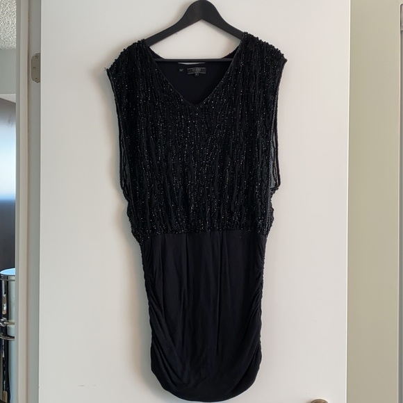 GUESS 🖤 Sequined “Edie” Black Cocktail Dress - Picture 3 of 5